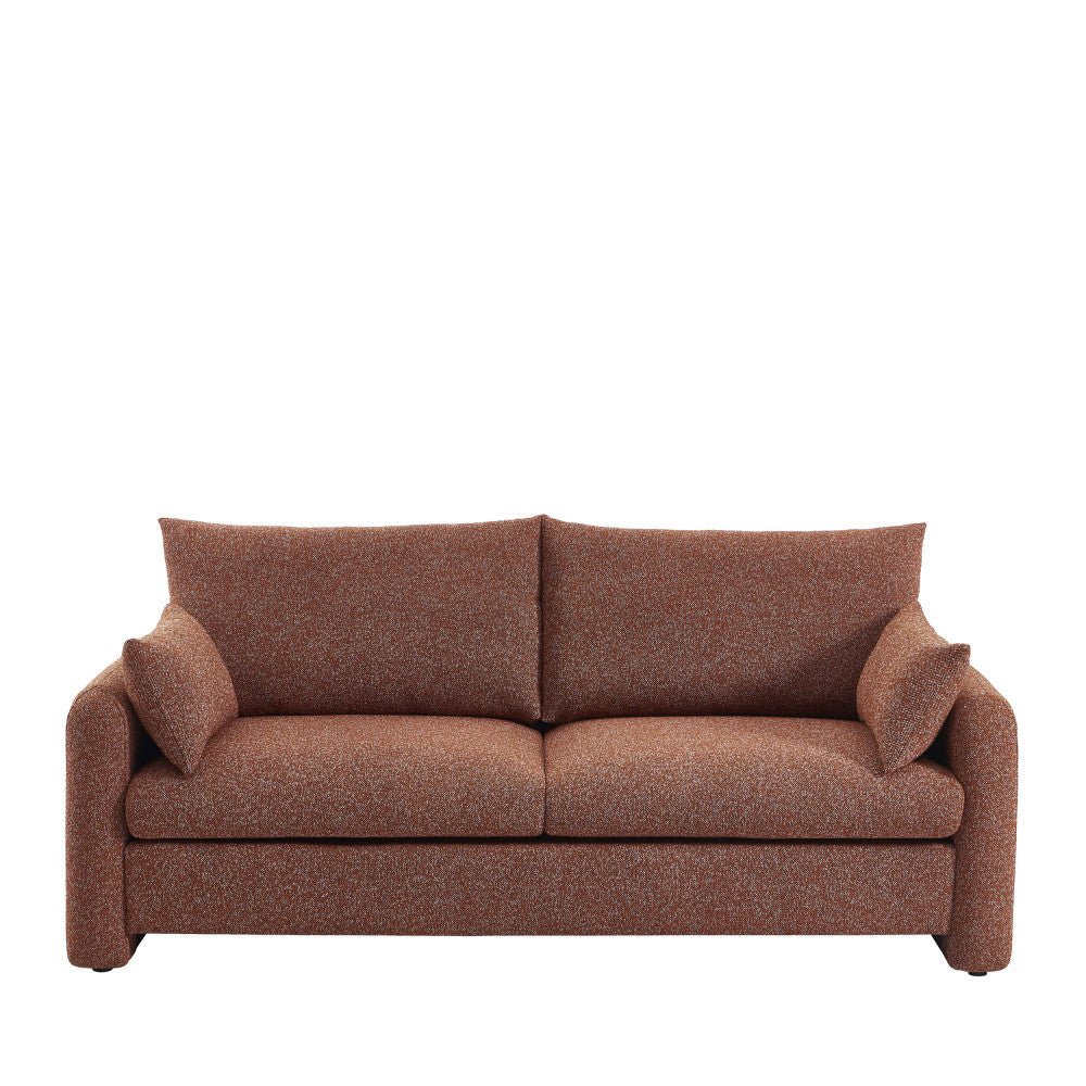 Lisa - 3-Seater Sofa - Fabric - Mottled Rust