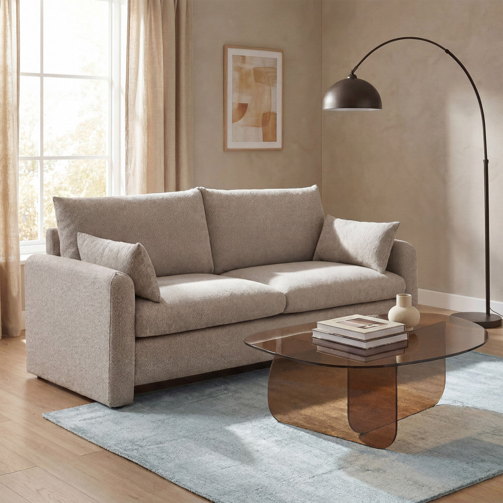 Lisa - 3-Seater Sofa - Fabric - Mottled Beige