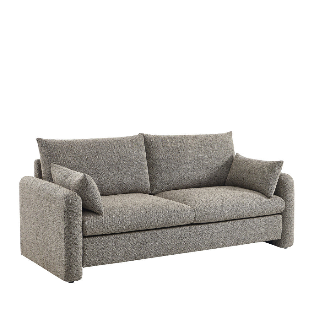 Lisa - 3-Seater Sofa - Fabric - Mottled Brown