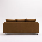 Villabon - 3-Seater Sofa - Fabric, Black Hairpin Legs - Bronze