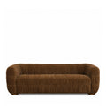 Connie - 3-Seater Sofa - Pleated Velvet - Brown