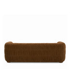 Connie - 3-Seater Sofa - Pleated Velvet - Brown