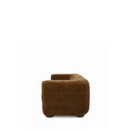 Connie - 3-Seater Sofa - Pleated Velvet - Brown