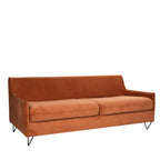 Lunery - Sofá cama de 4 plazas - Terciopelo - Óxido