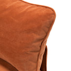 Lunery - Sofá cama de 4 plazas - Terciopelo - Óxido