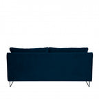 Lunery - 4-Seater Sofa Bed - Velvet - Midnight Blue