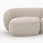 Nova - Canapé D'Angle Modulable 4 Places En Tissu Beige Chiné