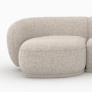 Canapé d'angle modulable Nova 4 places en tissu beige chiné