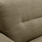 Stune - Canapé Droit 4 Places À Accoudoirs Larges - Tissu - Vert kaki