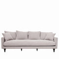 Villabon - 4-Seater Sofa - Fabric with Turned Legs - Natural