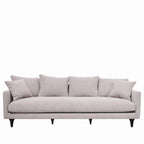 Villabon - 4-Seater Sofa - Fabric with Turned Legs - Natural
