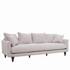 Villabon - 4-Seater Sofa - Fabric with Turned Legs - Natural