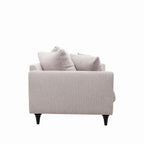 Villabon - 4-Seater Sofa - Fabric with Turned Legs - Natural