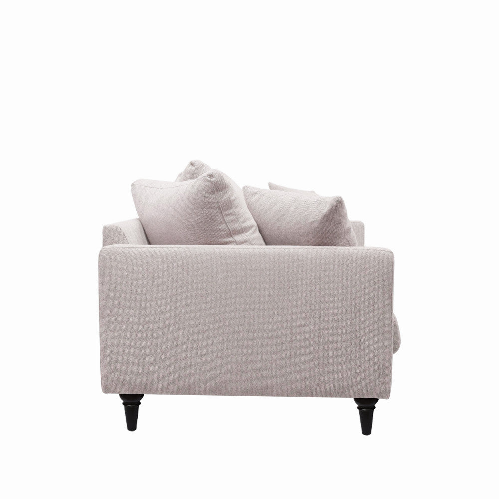 Villabon - 4-Seater Sofa - Fabric with Turned Legs - Natural
