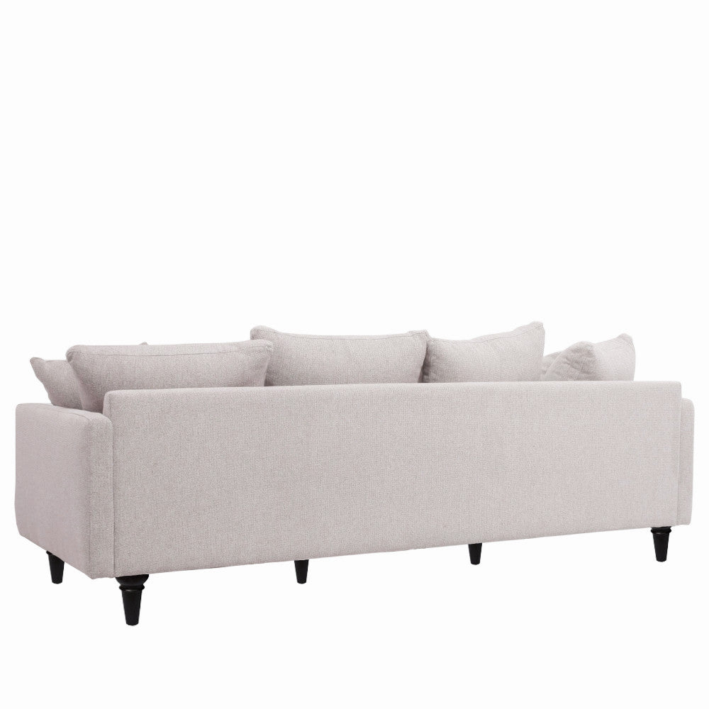 Villabon - 4-Seater Sofa - Fabric with Turned Legs - Natural
