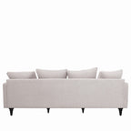 Villabon - 4-Seater Sofa - Fabric with Turned Legs - Natural