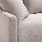 Villabon - 4-Seater Sofa - Fabric with Turned Legs - Natural