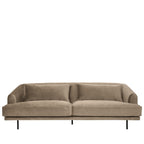 Winsen - Canapé 4 Places Pieds Droits - Velours - Beige