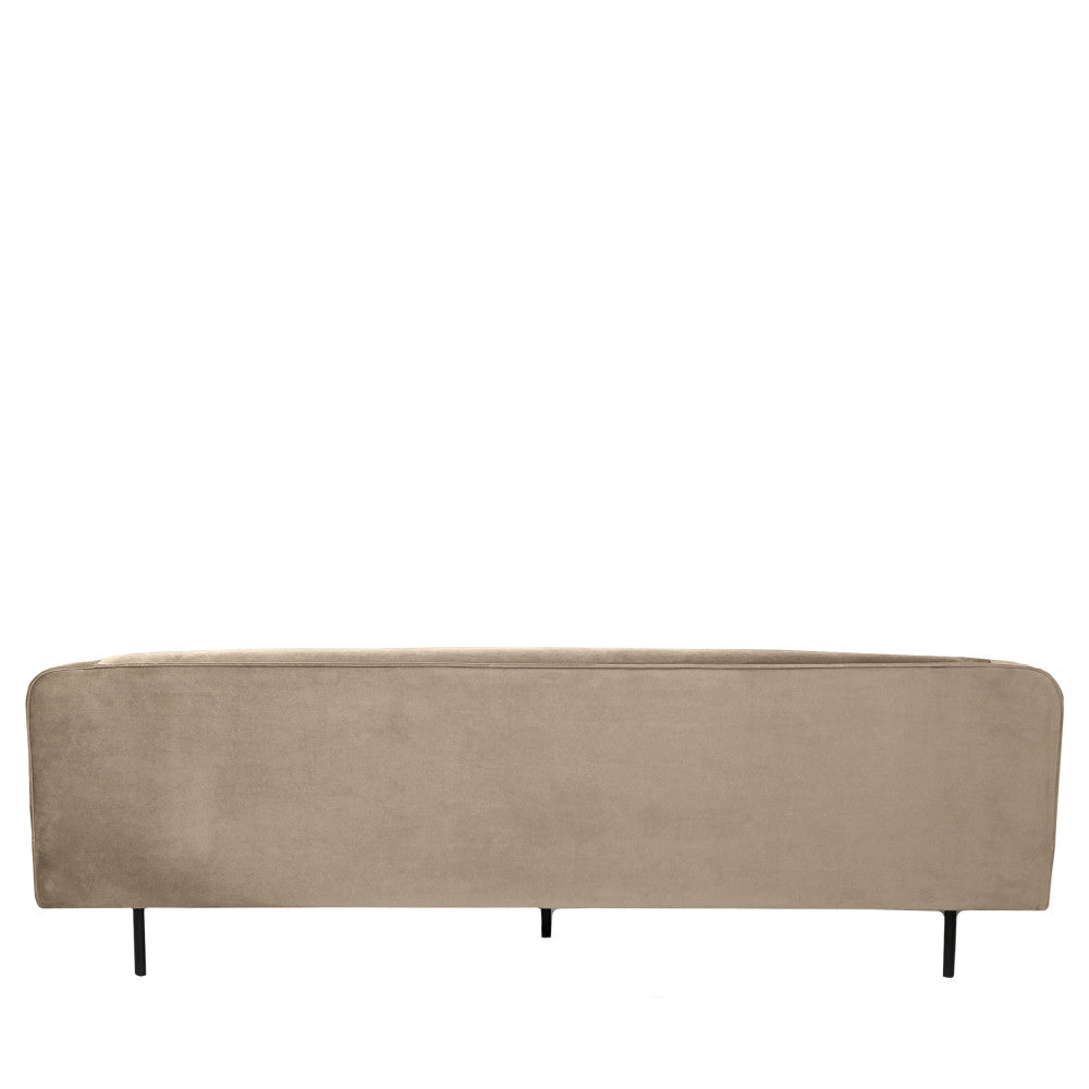 Winsen - Canapé 4 Places Pieds Droits - Velours - Beige