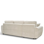Jul - Sofá esquinero convertible reversible de 4 plazas - Pana - Beige