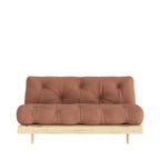 Roots - Canapé Convertible Naturel Et Tissu - Bois - Marron argile
