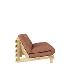 Roots - Canapé Convertible Naturel Et Tissu - Bois - Marron argile