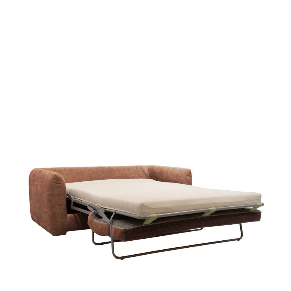 Wiame - Sofá cama de 2,5 plazas - Tejido - Terracota