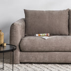Wiame - Sofá cama de 2,5 plazas - Tela - Topo