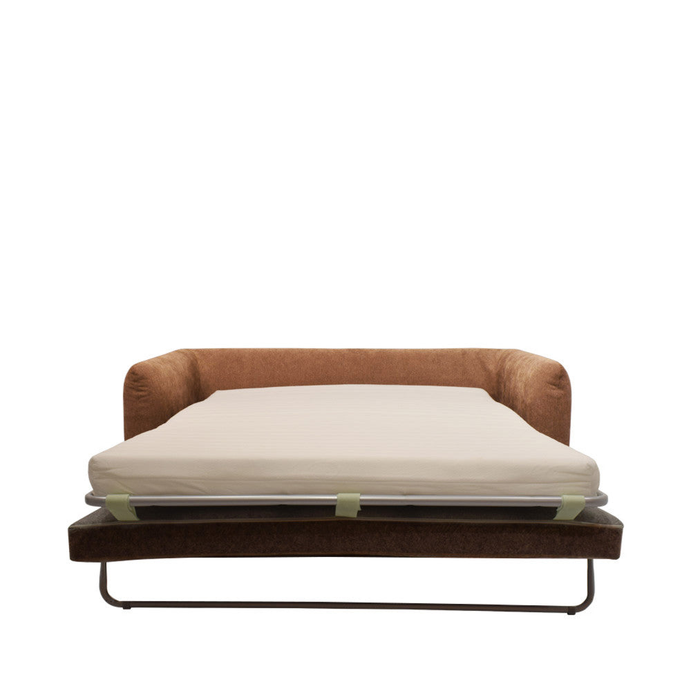 Wiame - Sofá cama de 2,5 plazas - Tejido - Terracota