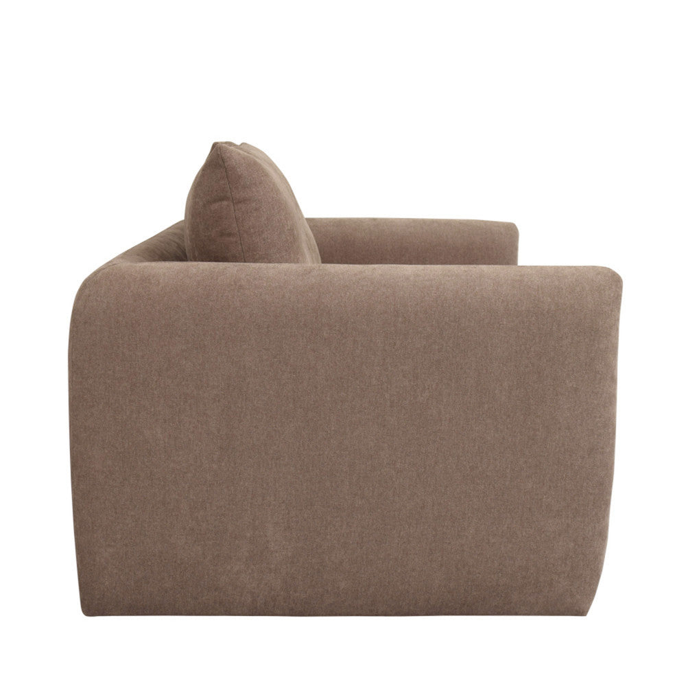 Wiame - Sofá cama de 2,5 plazas - Tela - Topo