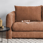 Wiame - Sofá cama de 2,5 plazas - Tejido - Terracota