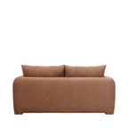 Wiame - Sofá cama de 2,5 plazas - Tejido - Terracota