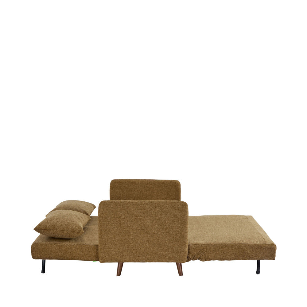 Belushi - Canapé Convertible 2 Places - Tissu - Bronze