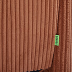 Belushi - 2-Seater Sofa Bed - Corduroy Dark Wood Legs - Terracotta