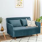 Belushi - 2-Seater Sofa Bed - Velvet - Teal Blue