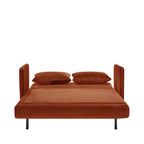 Belushi - 2-Seater Sofa Bed - Velvet - Rust