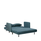 Belushi - 2-Seater Sofa Bed - Velvet - Teal Blue