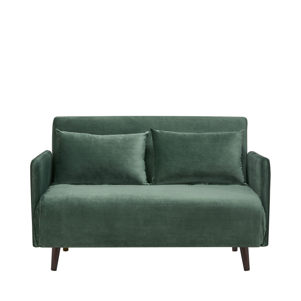 Belushi - 2-Seater Sofa Bed - Velvet - Forest Green