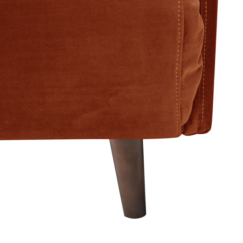 Belushi - 2-Seater Sofa Bed - Velvet - Rust