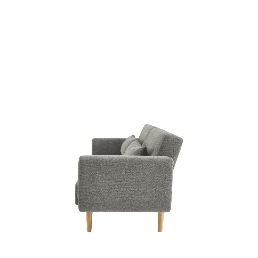 Emma - Sofá cama de 3 plazas - Tela - Gris