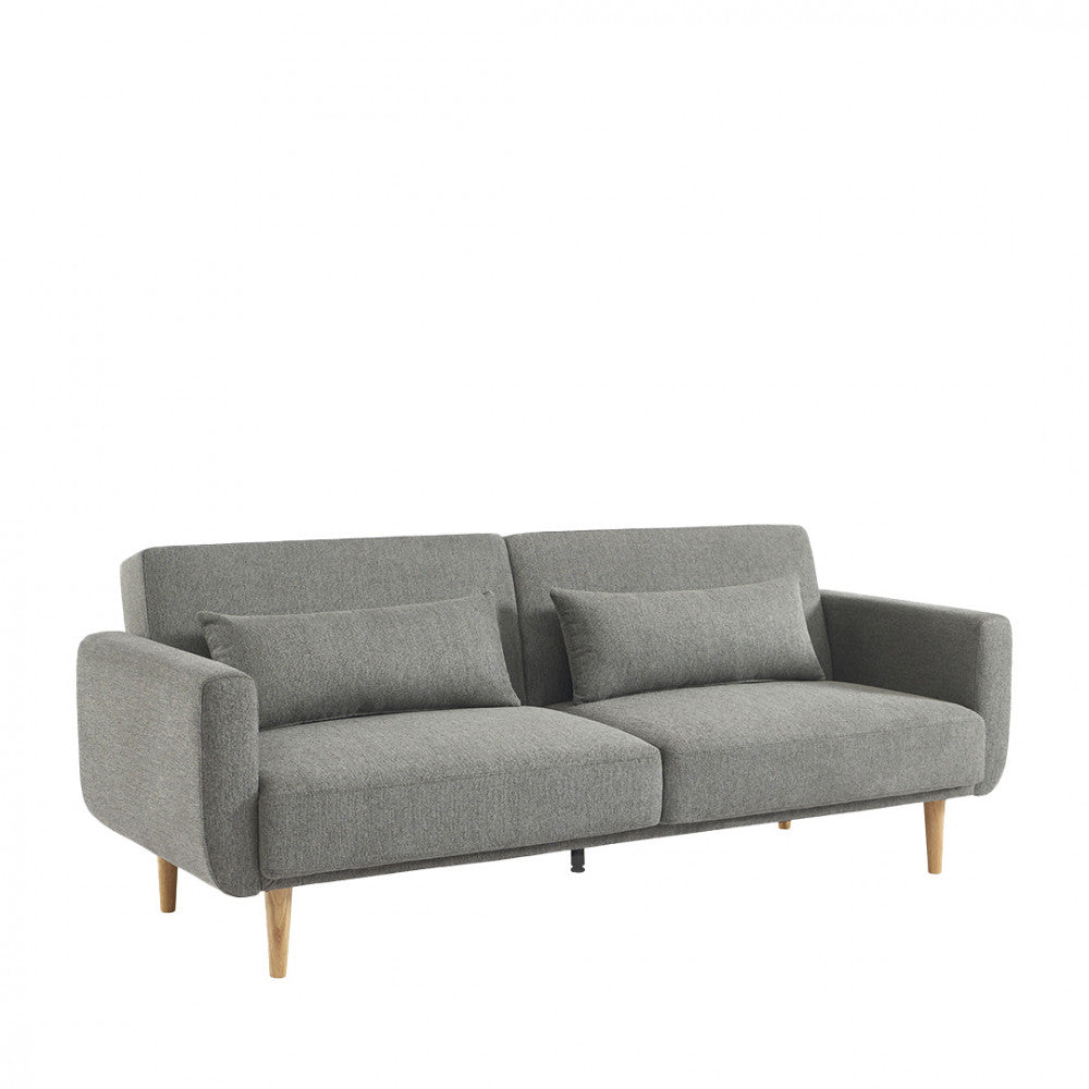 Emma - Sofá cama de 3 plazas - Tela - Gris