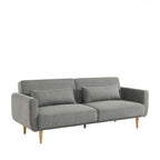 Emma - Sofá cama de 3 plazas - Tela - Gris