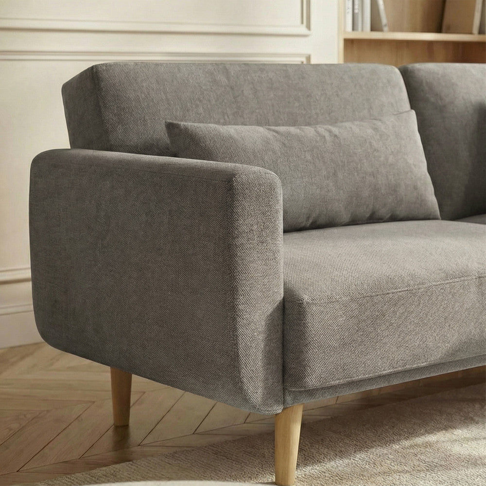Emma - Sofá cama de 3 plazas - Tela - Gris