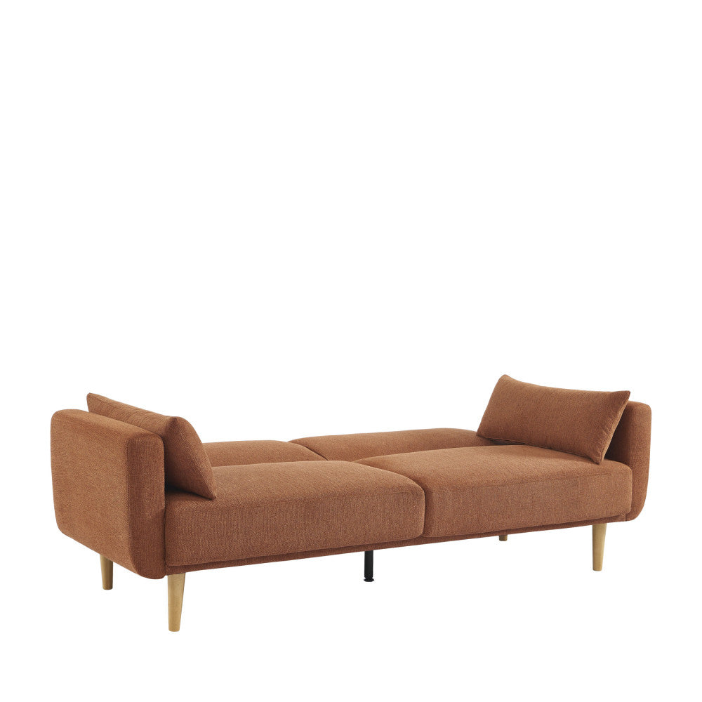 Emma - 3-Seater Sofa Bed - Fabric - Rust