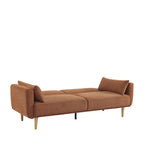 Emma - 3-Seater Sofa Bed - Fabric - Rust