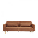 Emma - 3-Seater Sofa Bed - Fabric - Rust
