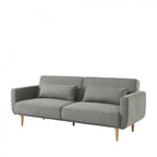 Emma - Sofá cama de 3 plazas - Tela - Gris