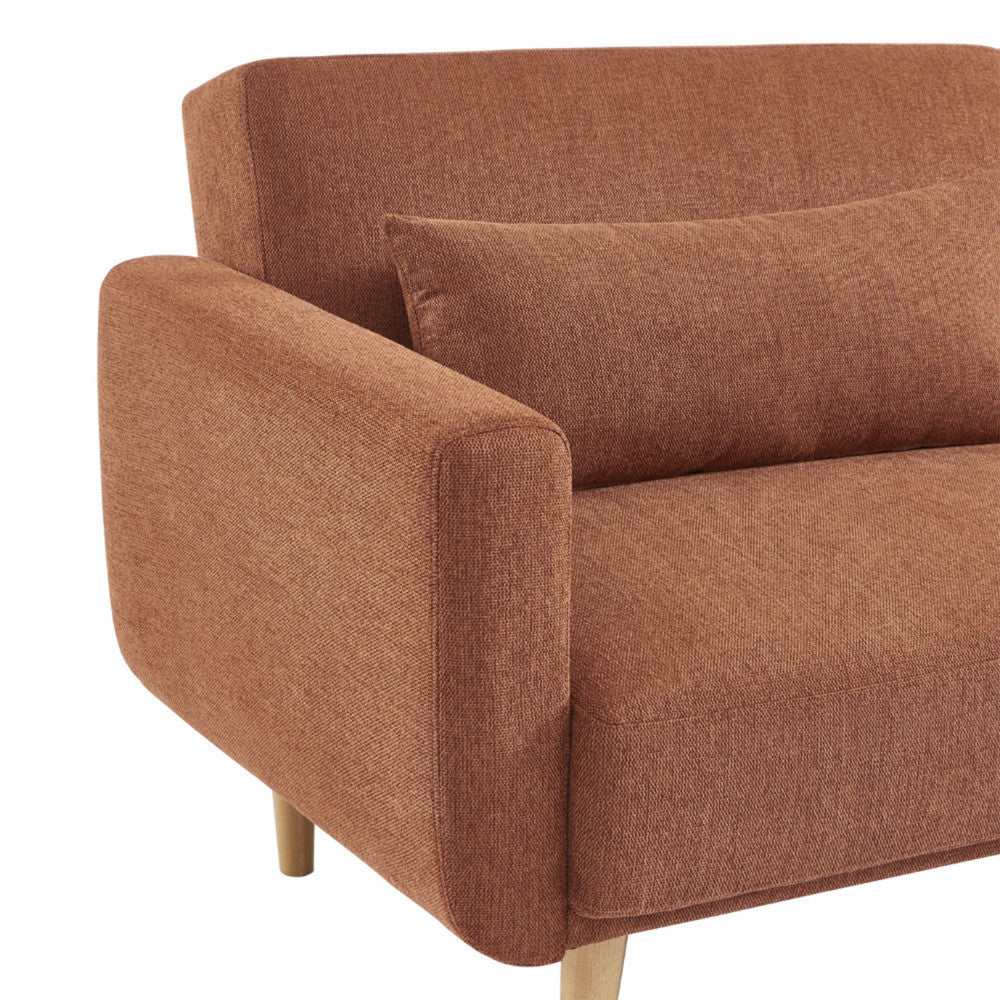 Emma - 3-Seater Sofa Bed - Fabric - Rust