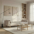 Emma - 3-Seater Sofa Bed - Fabric - Beige