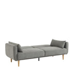 Emma - Sofá cama de 3 plazas - Tela - Gris